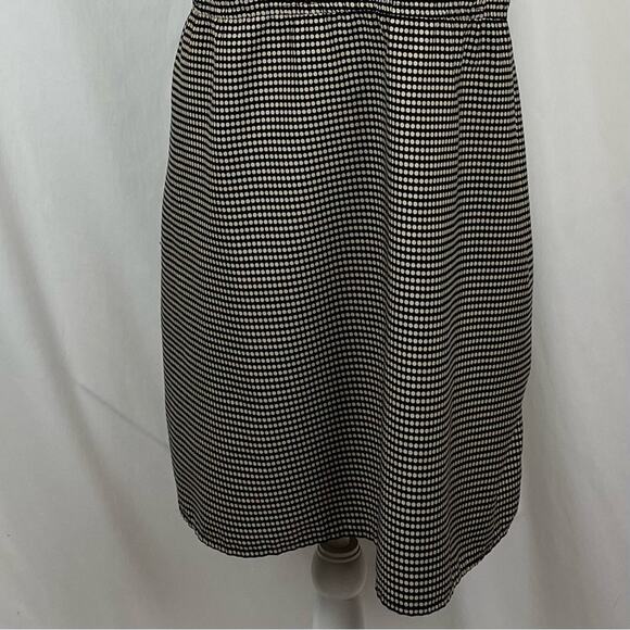 MNG Black W Tan Polka Dots Relaxed Fit Casual Dress NWOT Size 12 - Picture 4 of 11